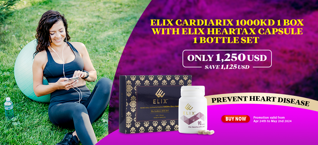 Elix Cardiarix 1000kD 1 box with Elix Heartax Capsule Set Only 1250USD