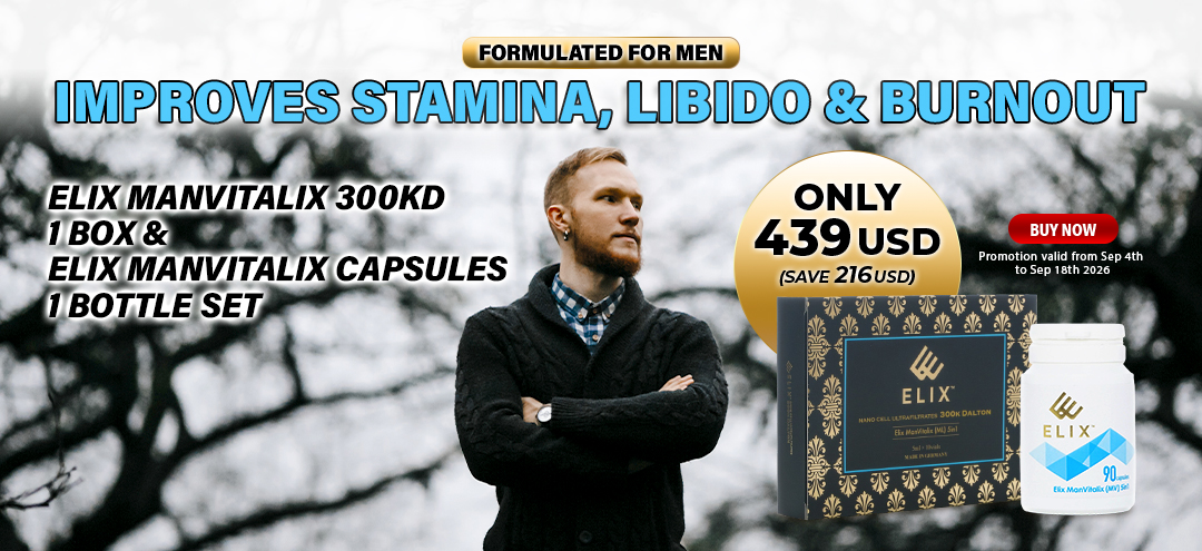 Elix Manvitalix 300kD 1 box with Elix ManVitalix StemCell Capsule set only 439USD