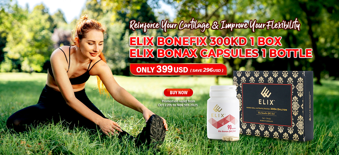 Elix Bonefix 300kD 1 BOX & Elix Bonax Capsules 1 Bottle Set Only 399USD